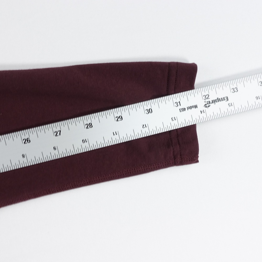 BYLT‎ Lux Henley Shirt Men's Small Drop Cut Long Sleeve Casual Maroon - Picture 11 of 12